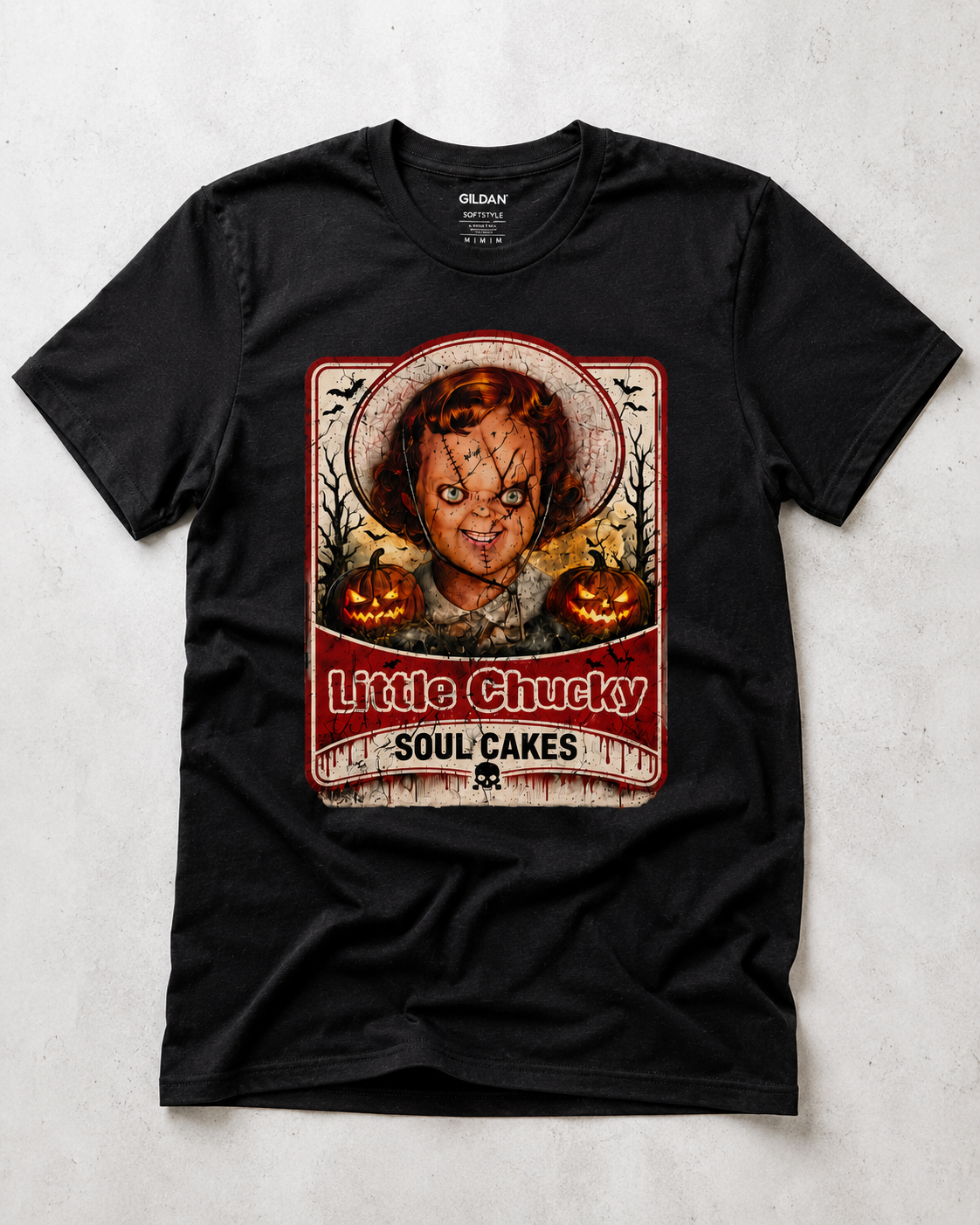 Little Chucky Soul Cakes Halloween Graphic Tee